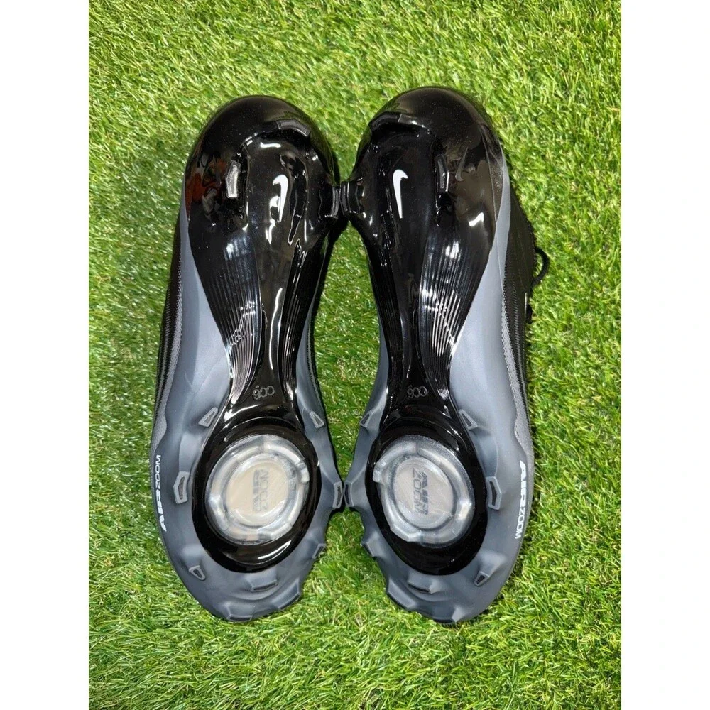 Men's 12 W Nike Zoom Vapor Elite PE Football Cleats Triple Black HV2724-001 NEW